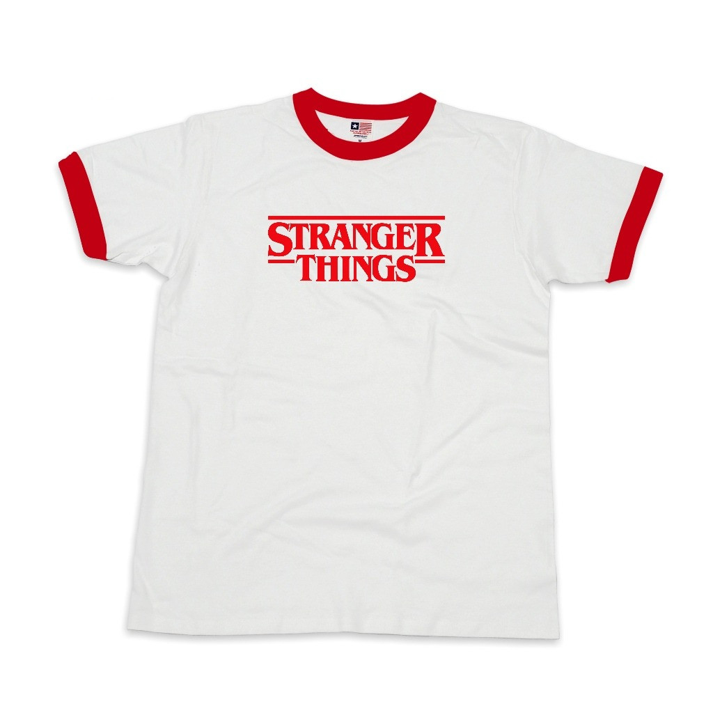 STRANGER THINGS - เสื้อยืด RINGER เสื้อยืดคอตตอน 90-150cm