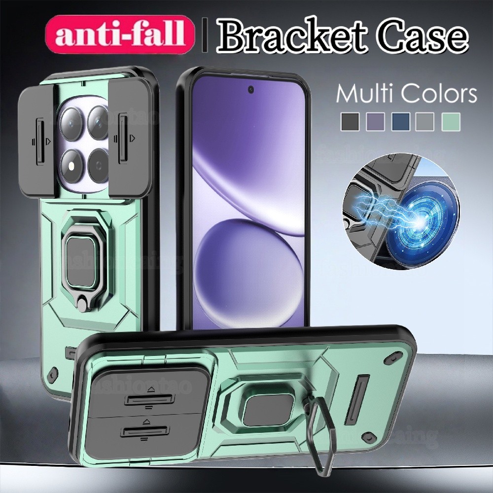 ปลอกสําหรับRedmiหมายเหตุ 1 5 15 Pro Plus 15Pro + Note15 Pro Note15Pro + Note15Proplus 4G 5Gเกราะแหวนโลหะวงเล็บเคสโทรศัพท์Push-Pullกล้องกันกระแทกฮาร์ดปกหลัง