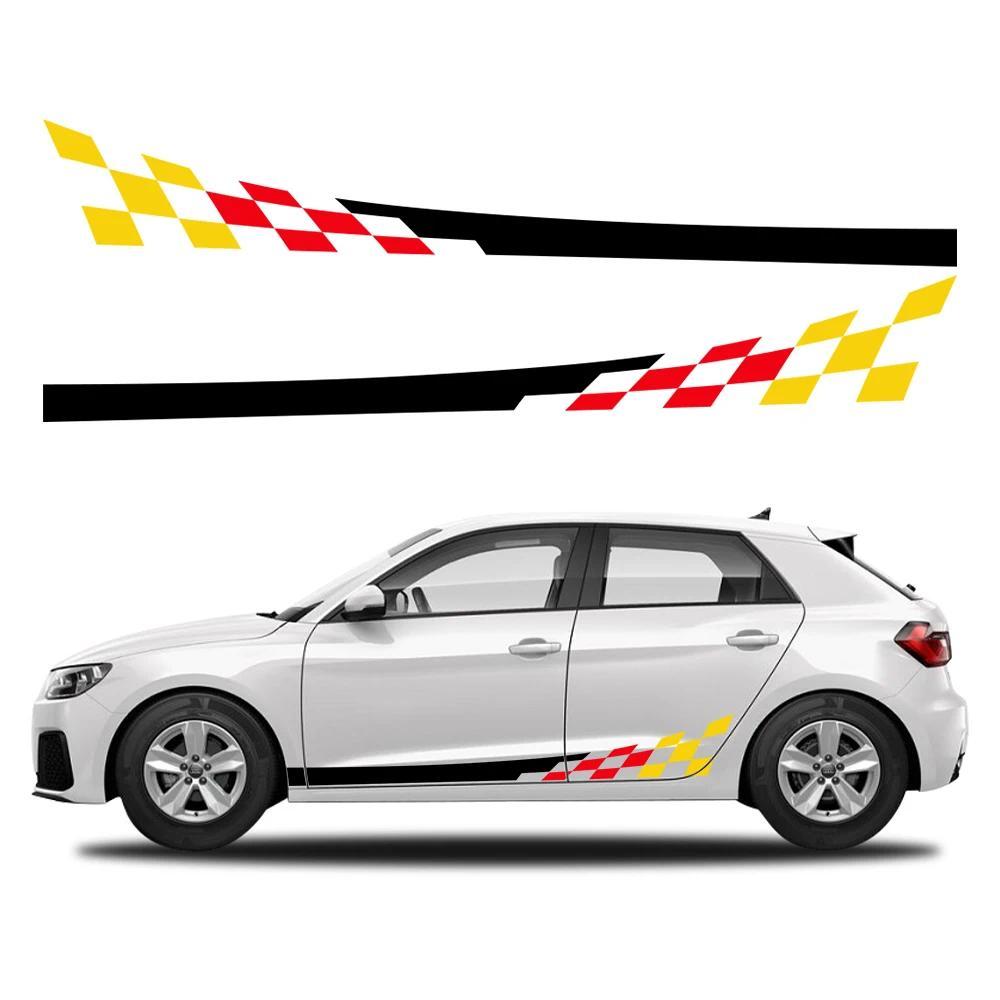 รถ Racing Stripe สติกเกอร์กราฟิกไวนิล Decal อุปกรณ์เสริมสําหรับ Audi A1 8X GB 8XF 8XA GBA Sportback 
