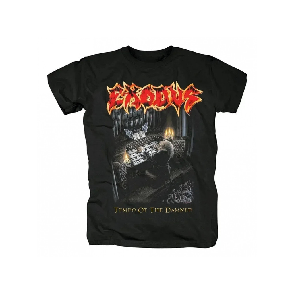 Exodus Band Heavy Metal T-Shirt - Unisex Adult Black Graphic Tee with Wrath of the Gods Album Art - 