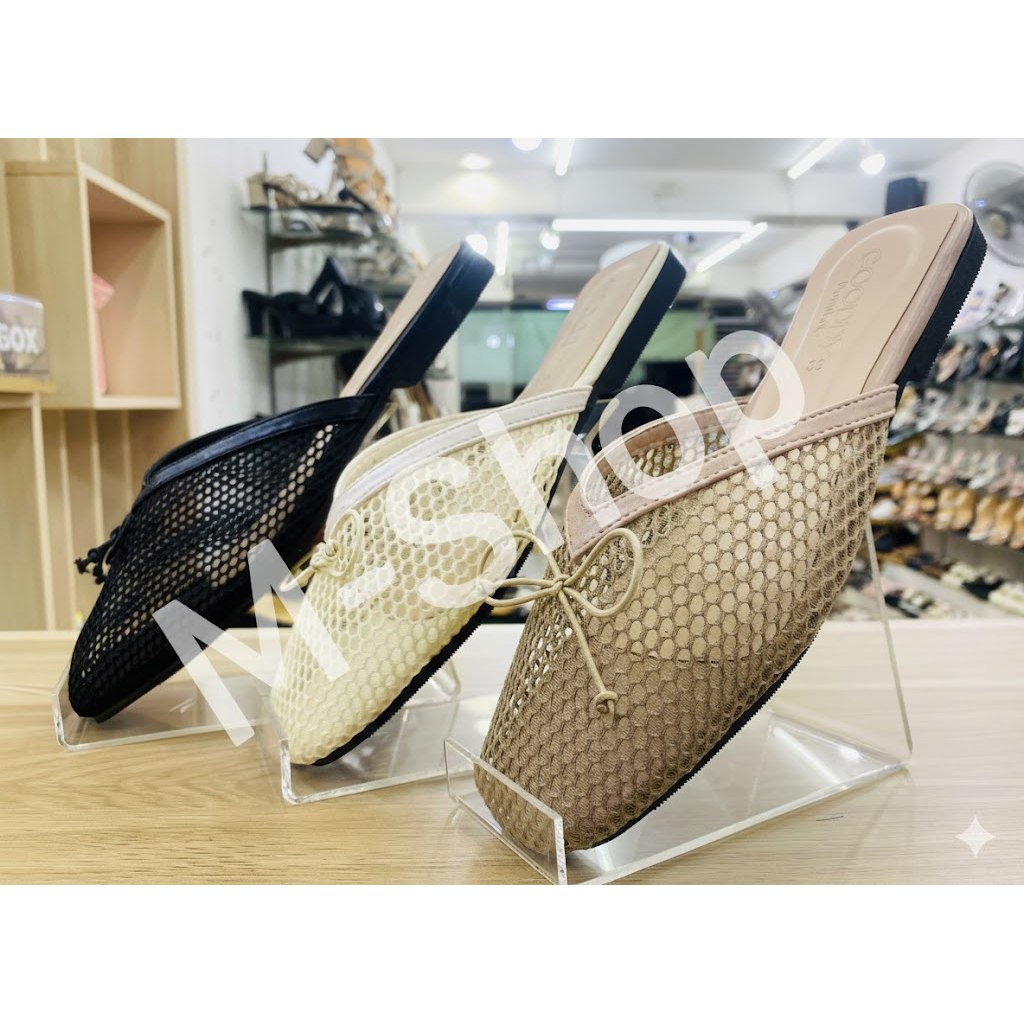 "สวยสับแบบสไตล์เกาหลี! รองเท้าตาข่ายประดับโบว์ GA2703 ดีไซน์โปร่ง ใส่สบาย ไม่ซ้ำใคร ✨"