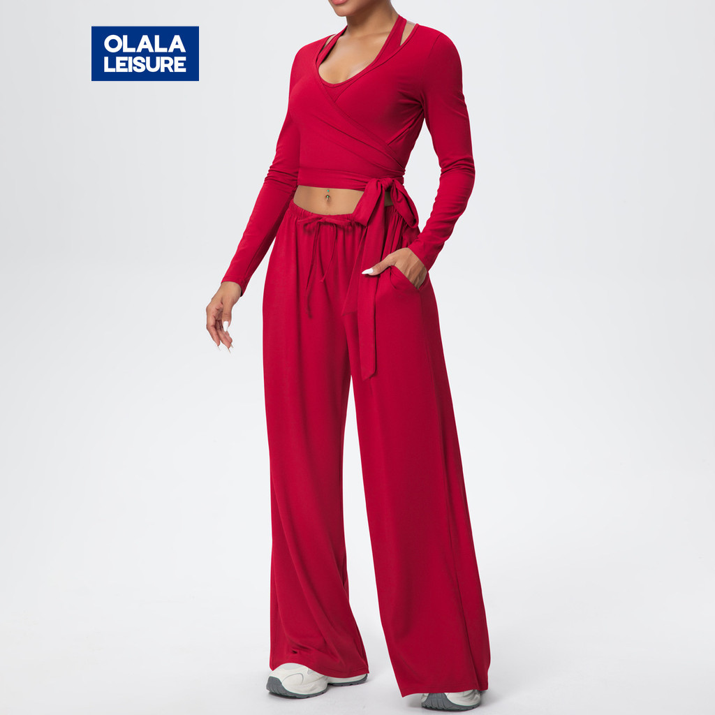 OLALA ชุดออกกําลังกาย One Piece Loose Pilates Yoga Fitness