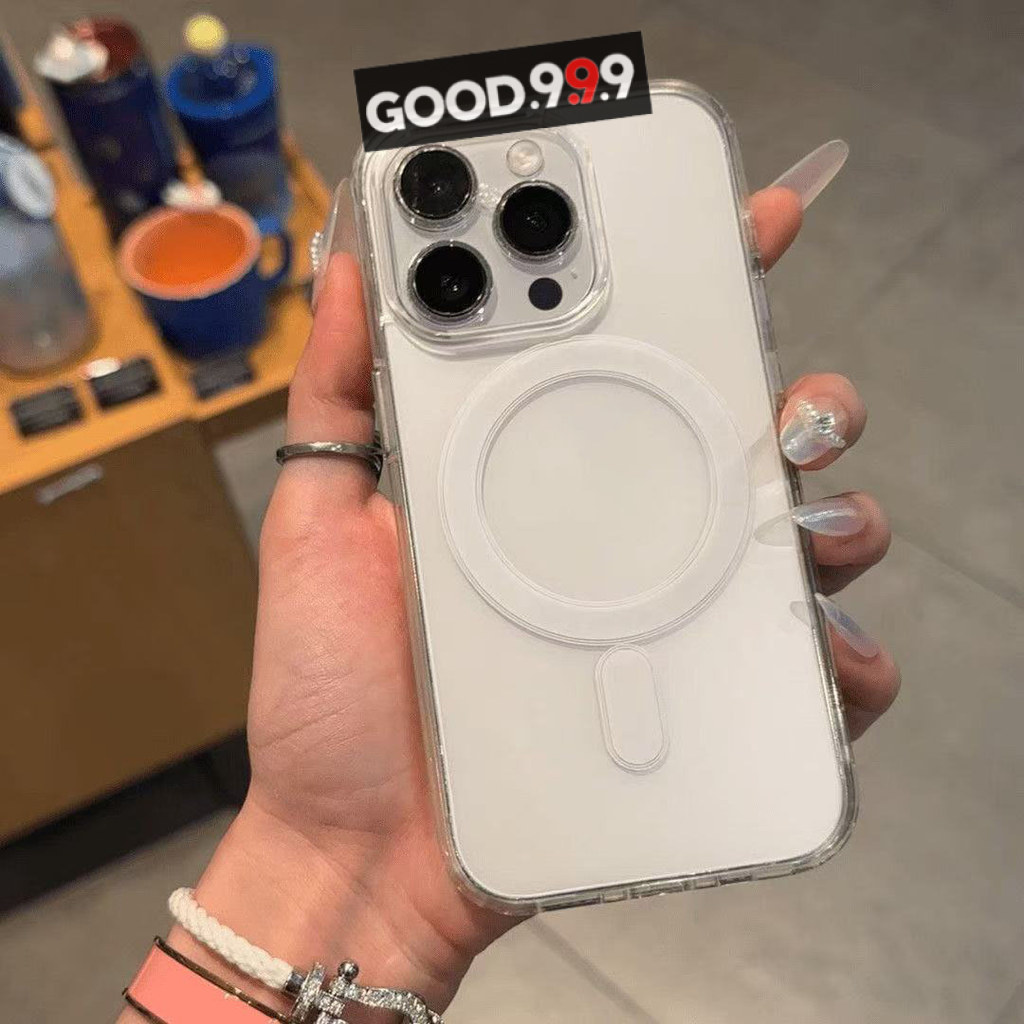 สำหรับiPhone เคสiPhoneลายน่ารัก เสริมสร้างแม่เหล็กอะคริลิคใสกระดานแข็งTPUกรอบนุ่มกันกระแทก  iP17 PRO MAX 1114 13 12 15 - รูปที่ 2