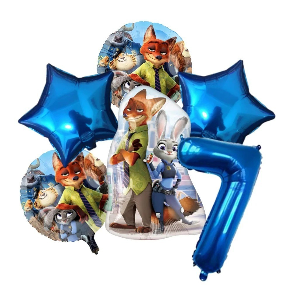 Zootopia วันเกิดตกแต่ง Judy Hopps ลูกโป่งชุดจํานวนบอลลูน Party Baby Shower ของเล่นเด็กของขวัญ