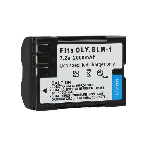 PS-BLM1 แบตเตอรี่กล้อง + เครื่องชาร์จเหมาะสําหรับ Olympus C5060 8080 E300 E510 E500