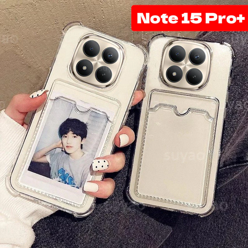 สําหรับRedmiหมายเหตุ15 Pro Plus ProPlus 2026เคสโทรศัพท์สล็อตการ์ดนุ่มโปร่งใสปลอกNote15Pro + Note15 Note15Proใสกันกระแทกเรียบง่ายซิลิโคนป้องกันกล้องปกหลัง