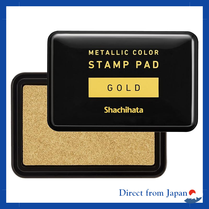 Shachihata Metallic Color Stamp Pad Gold HPM-2-GO