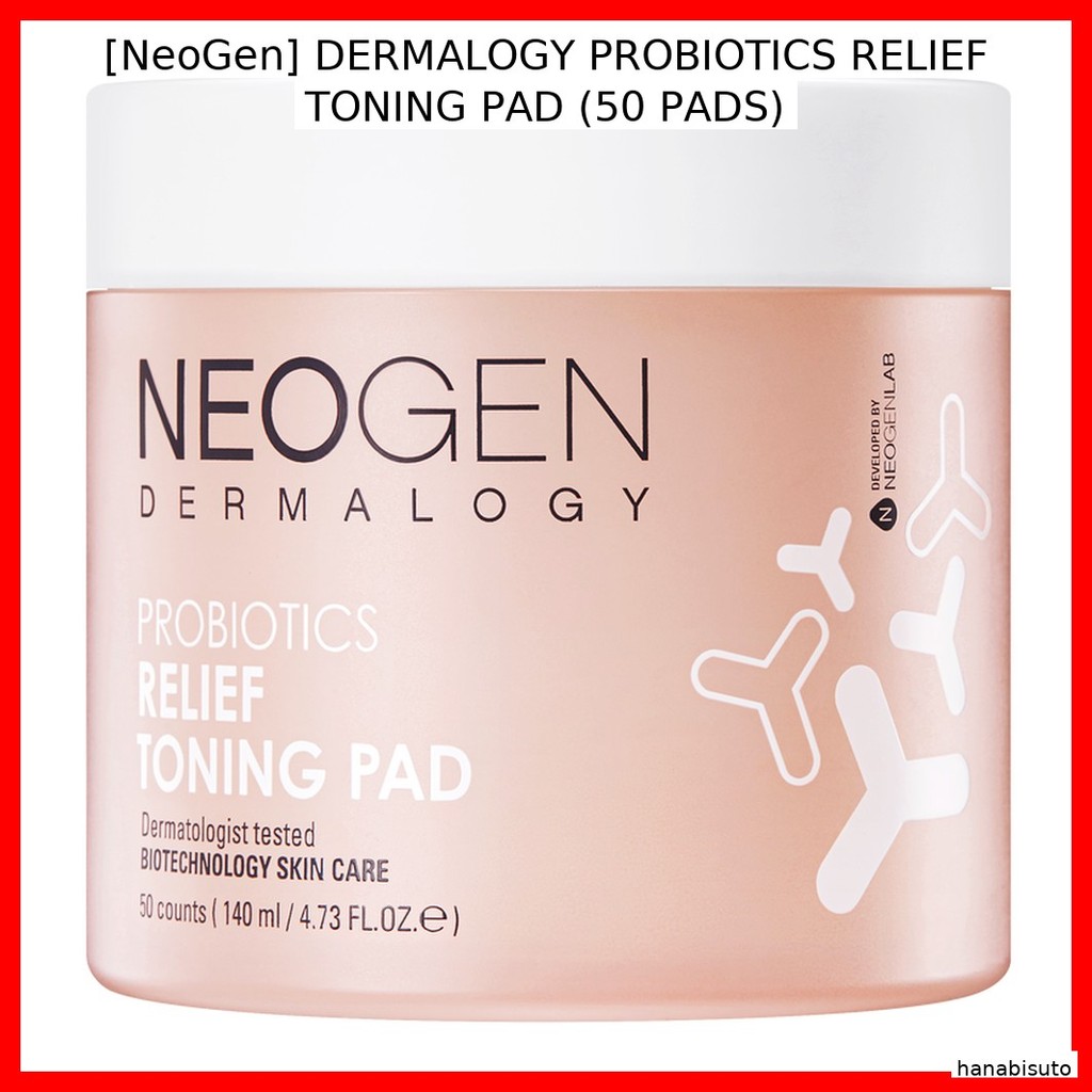 [NeoGen] DERMALOGY PROBIOTICS RELIEF TONING PAD (50 PADS) / Korean Toning Pad / Probiotics Infused /