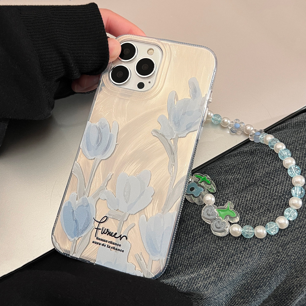 ดอกไม้สีฟ้าสําหรับ Xiaomi 17T 14T 15T 13T 12T 17 Pro Max 15 14 13 12 11 Lite Poco M7 M6 C85 C75 C65 M5s M4 M3 F8 F7 Ultra F6 F5 X7 Pro X5 X5 X4 X3 NFC F3 เคสแข็ง