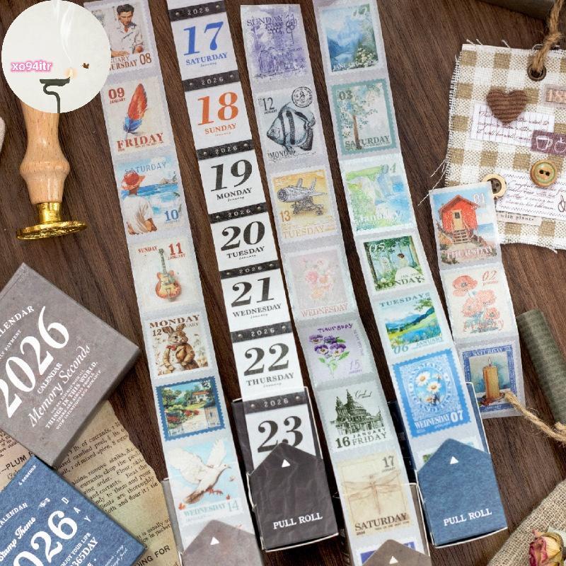 XOITR GO 365pcs Vintage 365 วันชีวิตประจําวันเทป Stiers สําหรับ Collage Junk Planner Scrapbooking Di