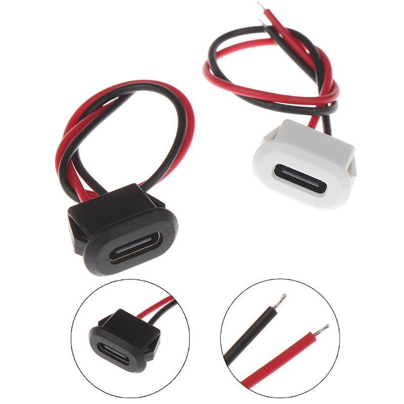 Bbth ซ็อกเก็ตเชื่อมต่อ USB-C TypeC ตัวเมีย 2Pin กันน้ํา พร้อมสายเชื่อม