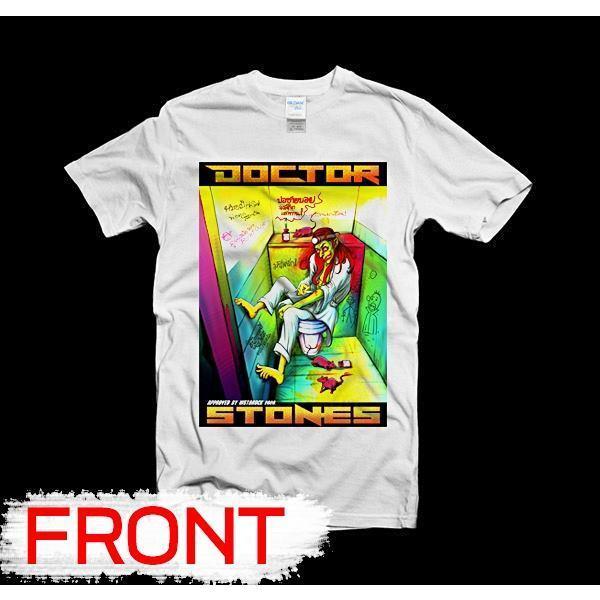 DOCTOR STONES ภาพประกอบเสื้อยืด Bootleg T-shirt For men and women unisex cotton short sleeve top tee