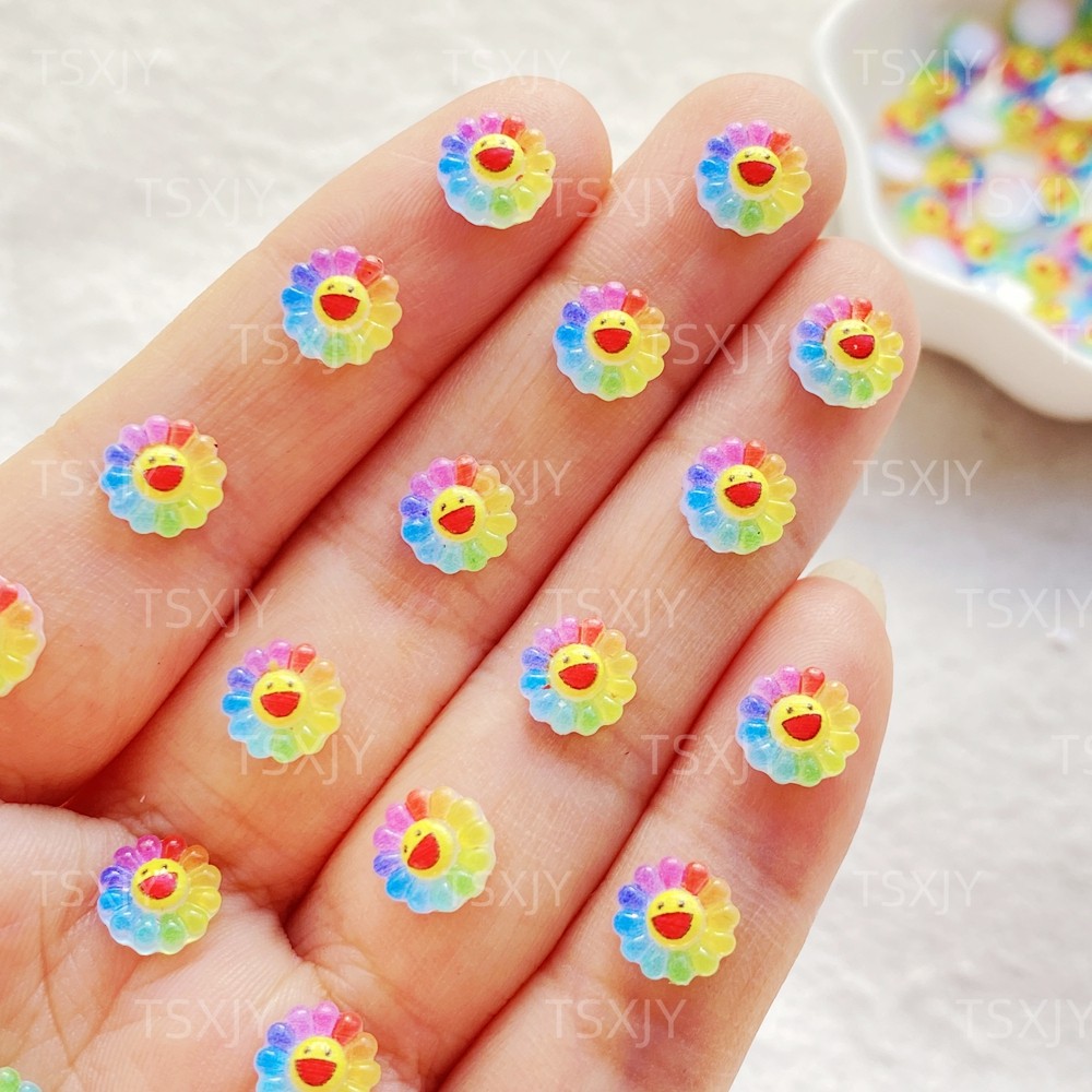 60 ชิ้นผสมเล็บเรซิ่นการ์ตูนสัตว์กระต่าย/ลูกสุนัข/เสือ/ลิง Series Charms Rhinestones DIY Craft สําหรับตกแต่งเล็บ