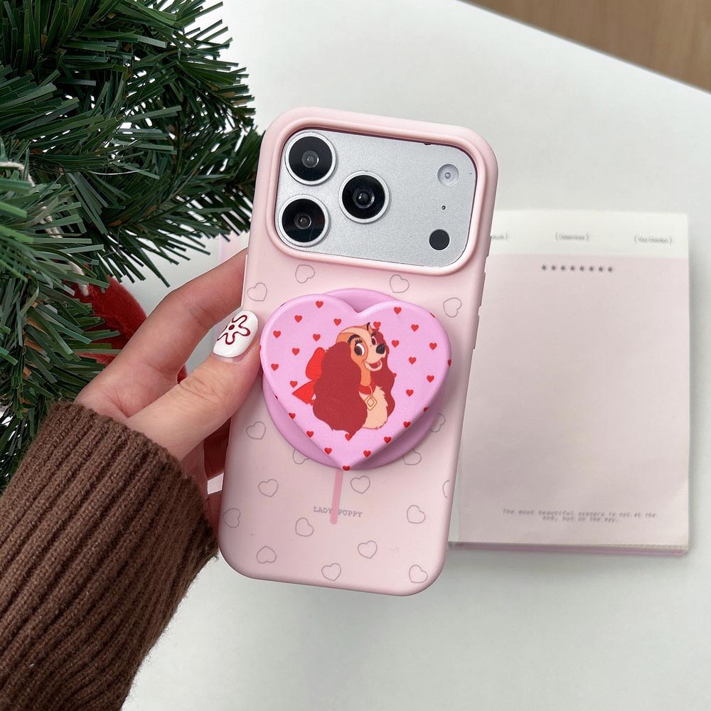 ปลอกปกแข็งเข้ากันได้กับiPhone 13 14 14Pro 14ProMax 15 15Pro 15ProMax 16 16Pro 16ProMax 17Pro 17ProMax Disney Dogรูปแบบแม่เหล็กกรณี