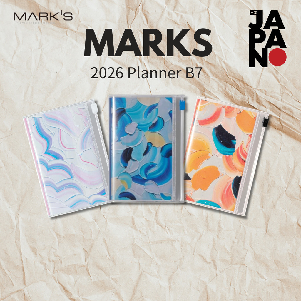 Planner 2026 Schedule Book January 1 Page B7 Variant Okamura Yoshiki Navy Orange Pink EDiT 26WDR-ETB