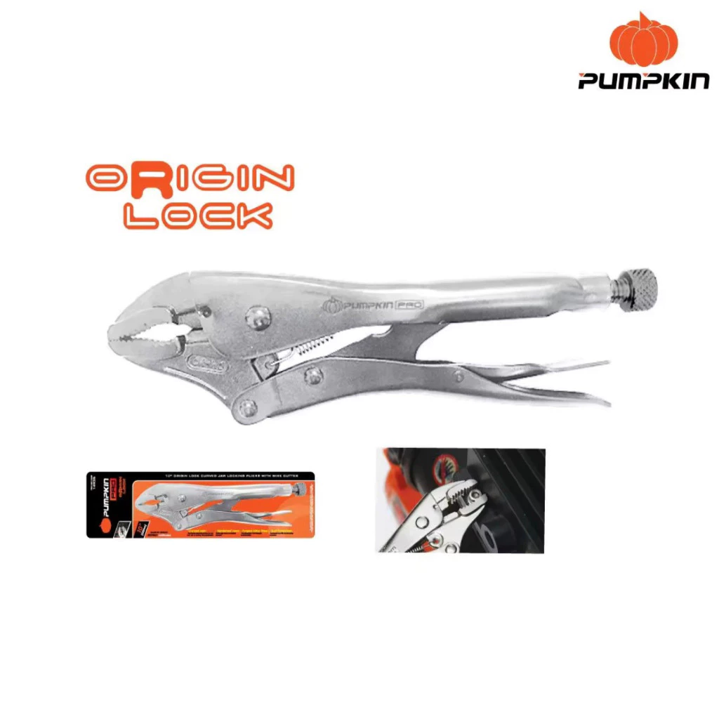 PUMPKIN คีมล็อคปากตรง 10 นิ้ว รุ่น ORIGIN PRO-OR10R