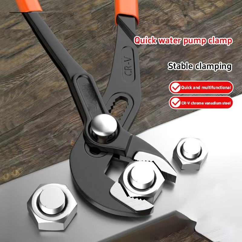 คีมคอม้า 7 นิ้ว 10 นิ้ว ประแจจับท่อ เหล็ก CR-V รุ่นงานหนัก คีมปั๊มน้ำ แข็งแรง ทนทาน ซ่อมประปา พร้อมส่ง - รูปที่ 4