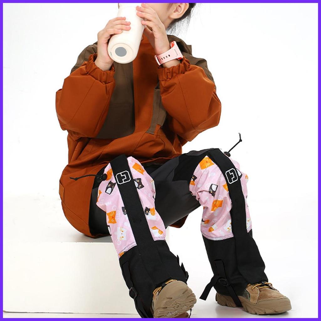 ขาหิมะ Gaiters สําหรับเด็กกันน้ําเด็กขา Boot รองเท้า Gaiters ปรับ Protectors สําหรับวัยรุ่นชายเยาวชน