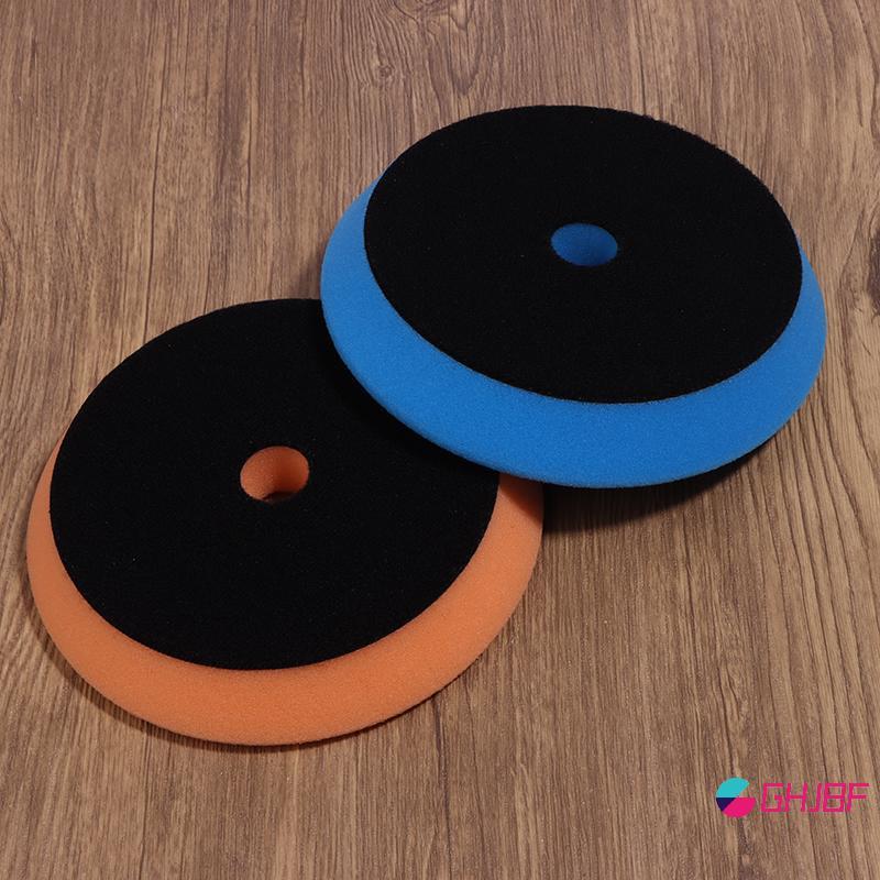 GHJBF] 6 นิ้วแต่งหน้าฟองน้ําขัด Pad Self-Adhesive Buffing Wax ฟองน้ําขนสัตว์ล้อขัด Pad สําหรับรถขัดเ