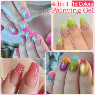 【Local】UR SUGAR เจลเพ้นท์สีเรืองแสง 16 สี ซีรีส์เนียน สำหรับการทำเกรเดียนท์ แสตมป์ วาดรูป เปลี่ยนสีได้ UV/LED ถอดออกง่ายแบบเจล