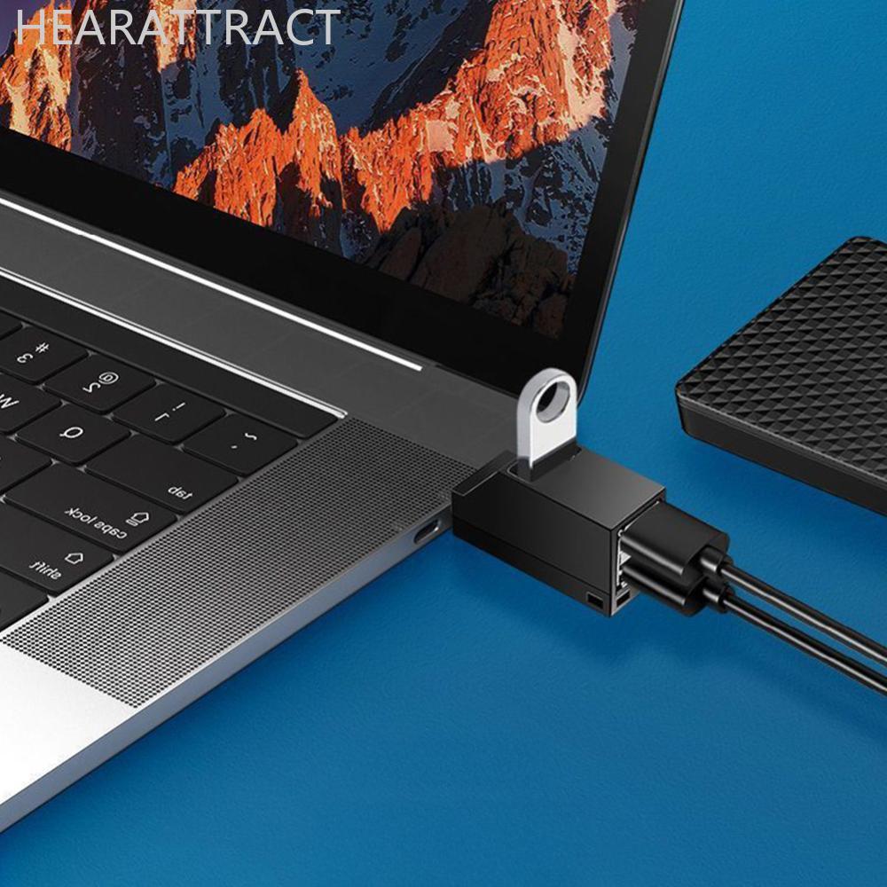 HEARATTRACT USB 3.0 Hub Expander 1 พอร์ต 3.0 และ 2 พอร์ต 2.0 Data Transfer & Charger Splitter Plug &