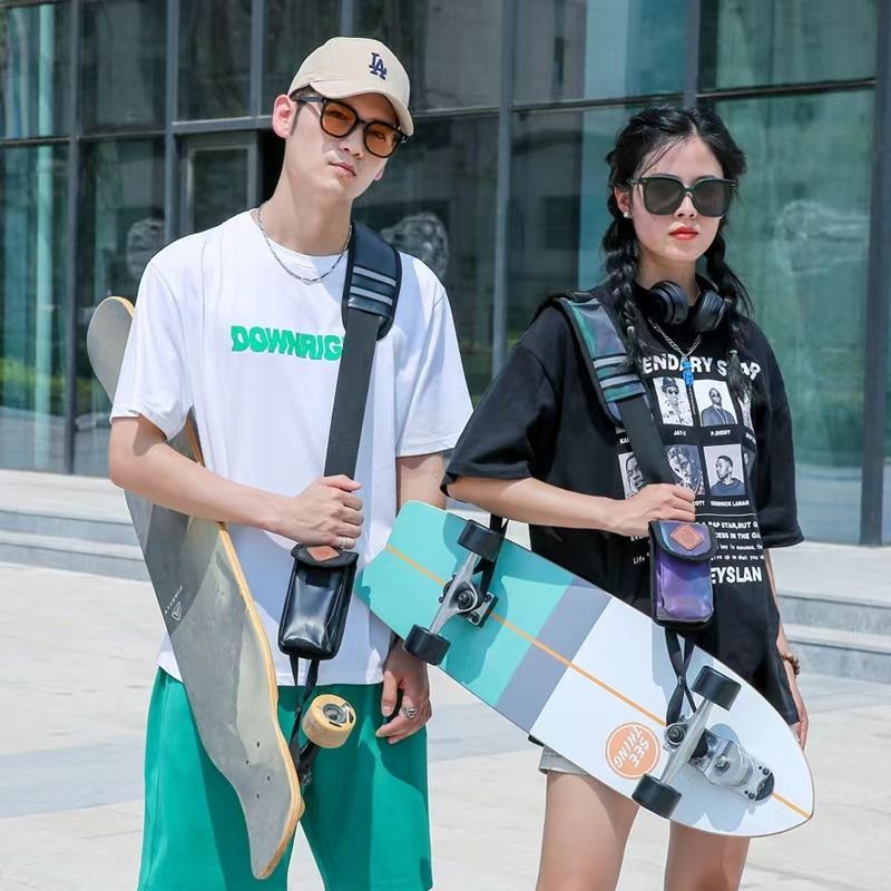 [Load-Bearing Wear-Resistant] Upgraded Land Surfboard Longboard One-Shoulder Cross-Body Skateboard S