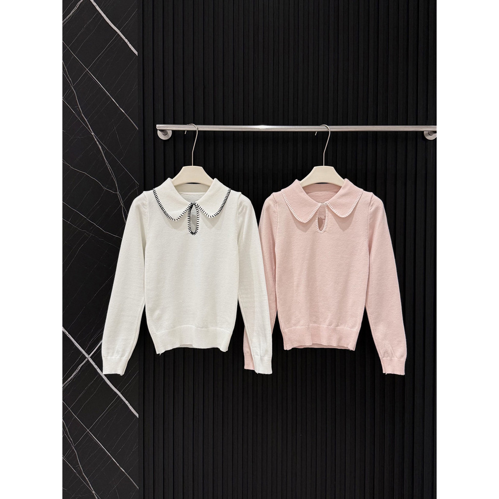 1GLT เล่นสกีอาร์กติกเส้นด้ายขนแกะโครเชต์ตุ๊กตาคอปกเสื้อกันหนาว