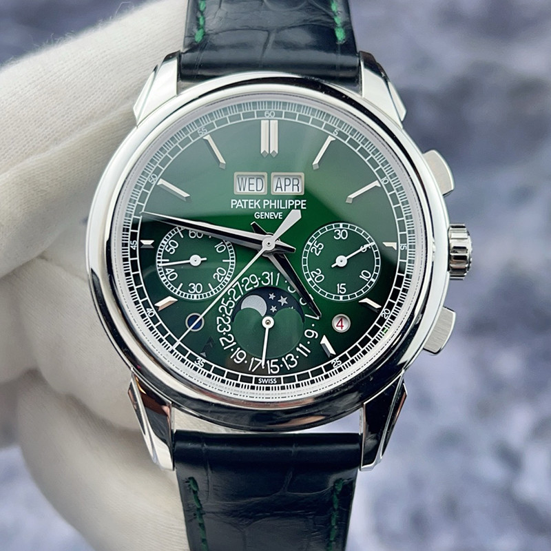 Patek Philippe Super Complex Function Timepiece 5270P-014 Green Disc Perpetual Calendar Platinum นาฬ