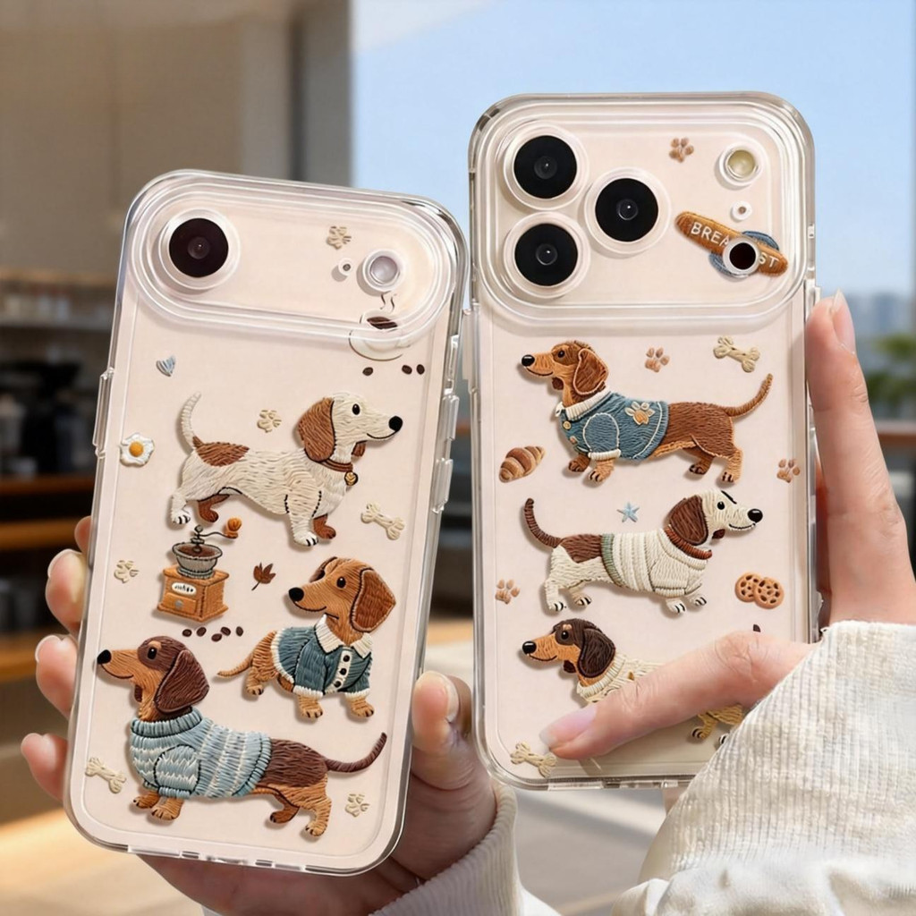 💖Nov💖-เคสสุนัขดัชชุนน่ารัก หุ้มครบ แคสอวกาศ เคส iPhon 18/17PROMAX 17AIR เคสไอโฟน 13PRO 16PRO 15 14PL