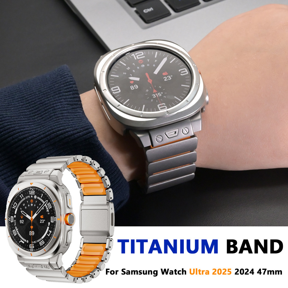 สายไทเทเนียมสําหรับ Samsung Galaxy Watch Ultra 2025 สายนาฬิกาหรูหราสําหรับ Samsung Galaxy Watch Ultr