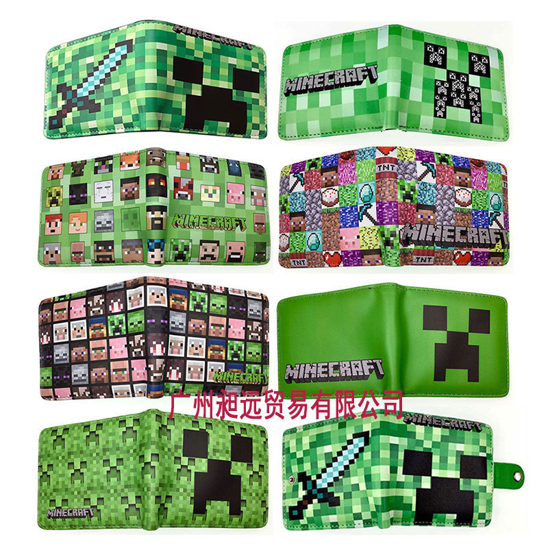 UN4Z กระเป๋าใส่เหรียญ PU Wallet Minecraft Wallet