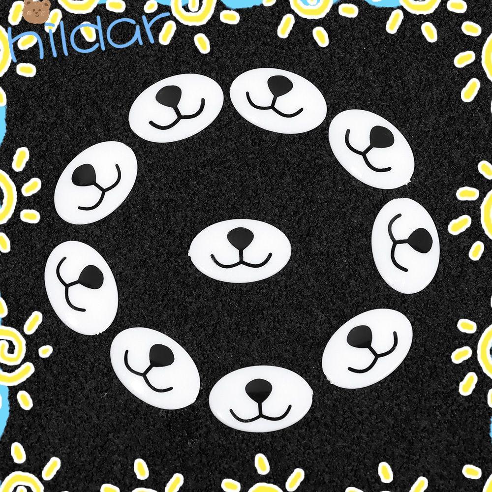 HLAR 10/20 ชิ้นการ์ตูนความปลอดภัยตาพลาสติก DIY ตุ๊กตาอุปกรณ์เสริมตุ๊กตาจมูก