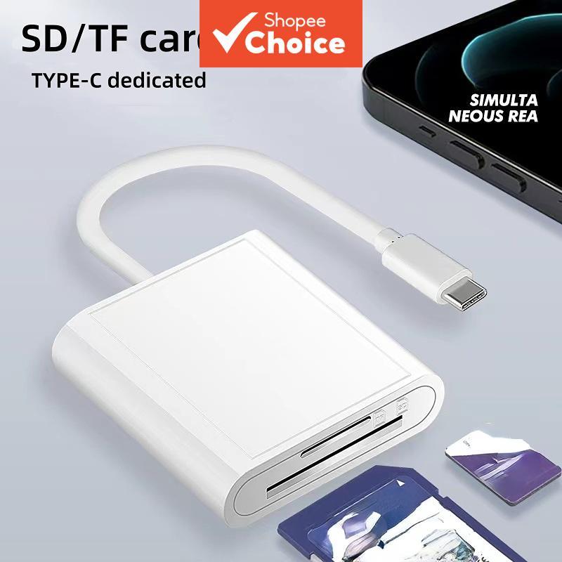 เครื่องอ่านการ์ด Card Reader แฟลชไดรฟ์ TF SD Card Reader สําหรับ iPad แท็บเล็ต iPhone
