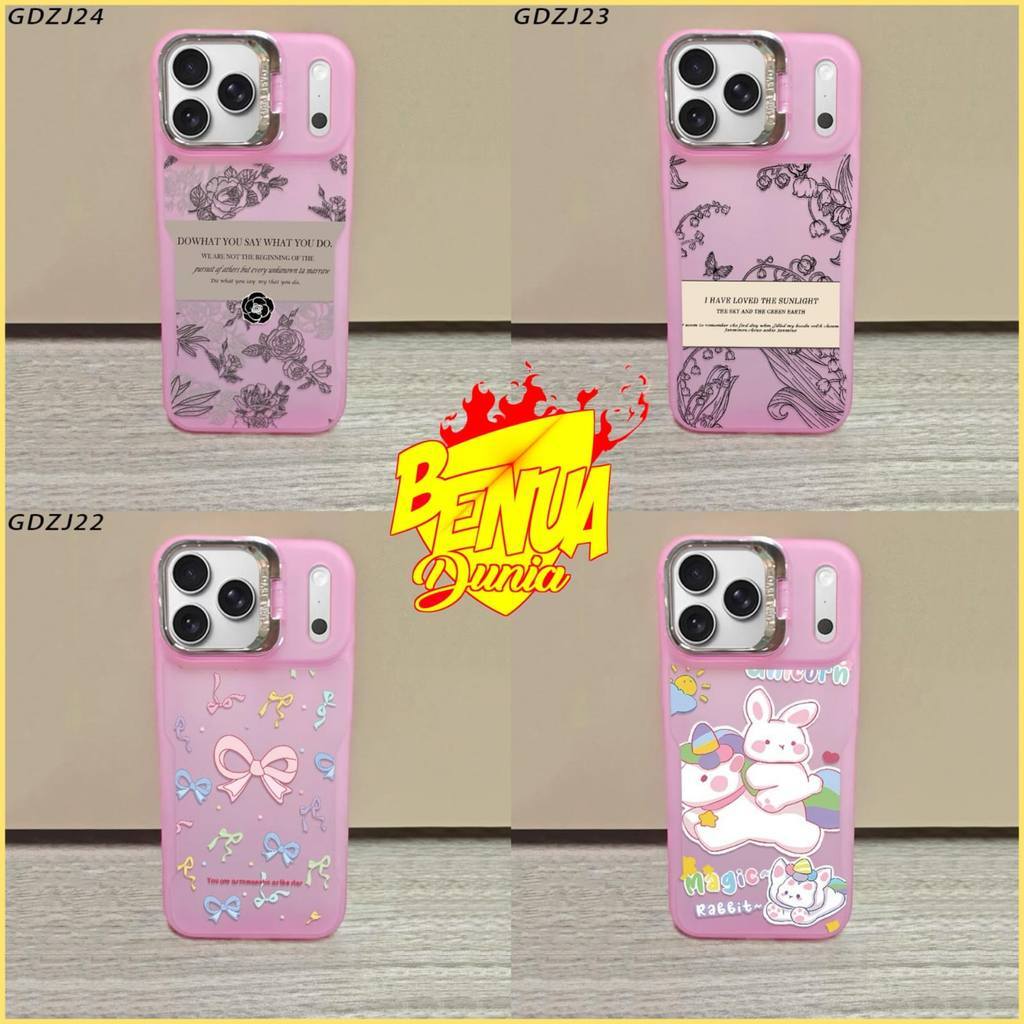 เคส STANDING CHROMATIC MATTE BRACKET MOTIF ดอกไม้สีดํา XIAOMI POCO C85 C75 C71 C65 M6 M6 PRO M5S M4 