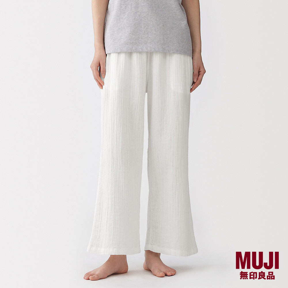 MUJI กางเกงขายาวผ้าเครปสุภาพสตรี S26