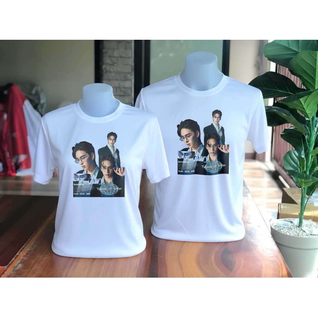 เสื้อยืด SANTAJOONGPONDAOU JASPER – TAKE IT OFF 2025 แขนสั้น สไตล์เกาหลี ยูนิเซ็กซ์