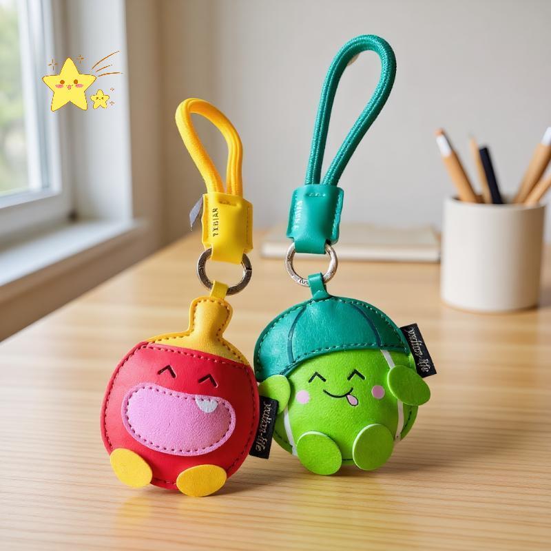 [JBTH] Mini PU พวงกุญแจแบดมินตันจําลองสร้างสรรค์ของขวัญกุญแจแบดมินตันสําหรับรถยนต์กระเป๋าจี้กีฬาพวงก