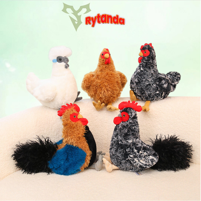 ไรตัน ไก่, เฮน, ไก่ดํา, กกดอกไม้ไก่ของเล่นตุ๊กตา, น่ารักจําลองหมอนสัตว์ปีก, ตุ๊กตาสัตว์นุ่ม, เบาะโซฟา, ตกแต่งห้องนั่งเล่นห้องนอน, ของขวัญวั