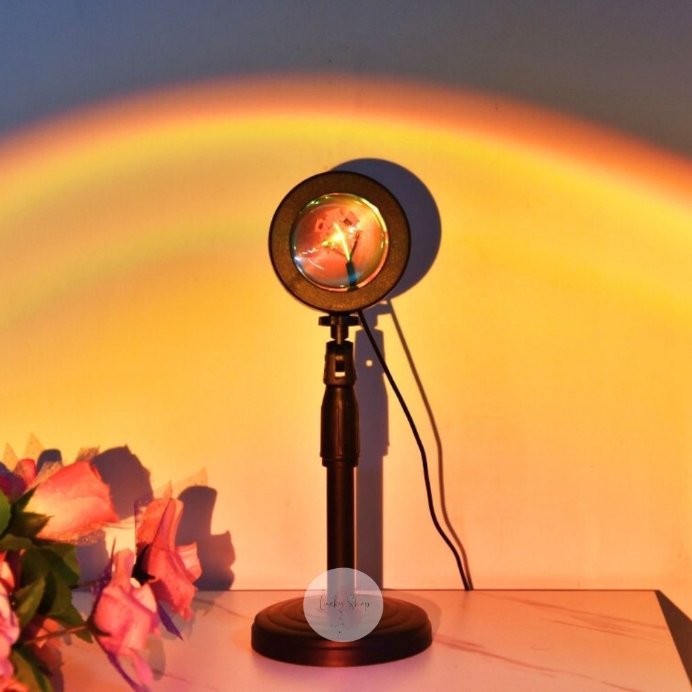 โคมไฟโรเซ่ ไฟ RGB ปรับได้ 16 สี แสงสีรุ้ง แสงพระอาทิตย์ตก ช่วยปรับโทนสีห้อง ถ่ายรูปสวยมากขึ้น
