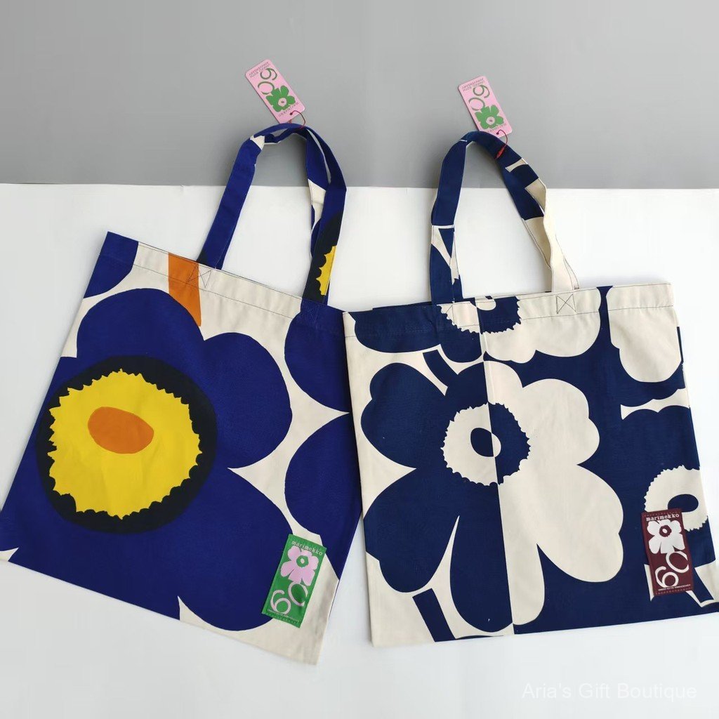 [Aria-G1] Flower One-Shoulder Canvas 60th Anniversary Portable Eco-Friendly Shopping Bag