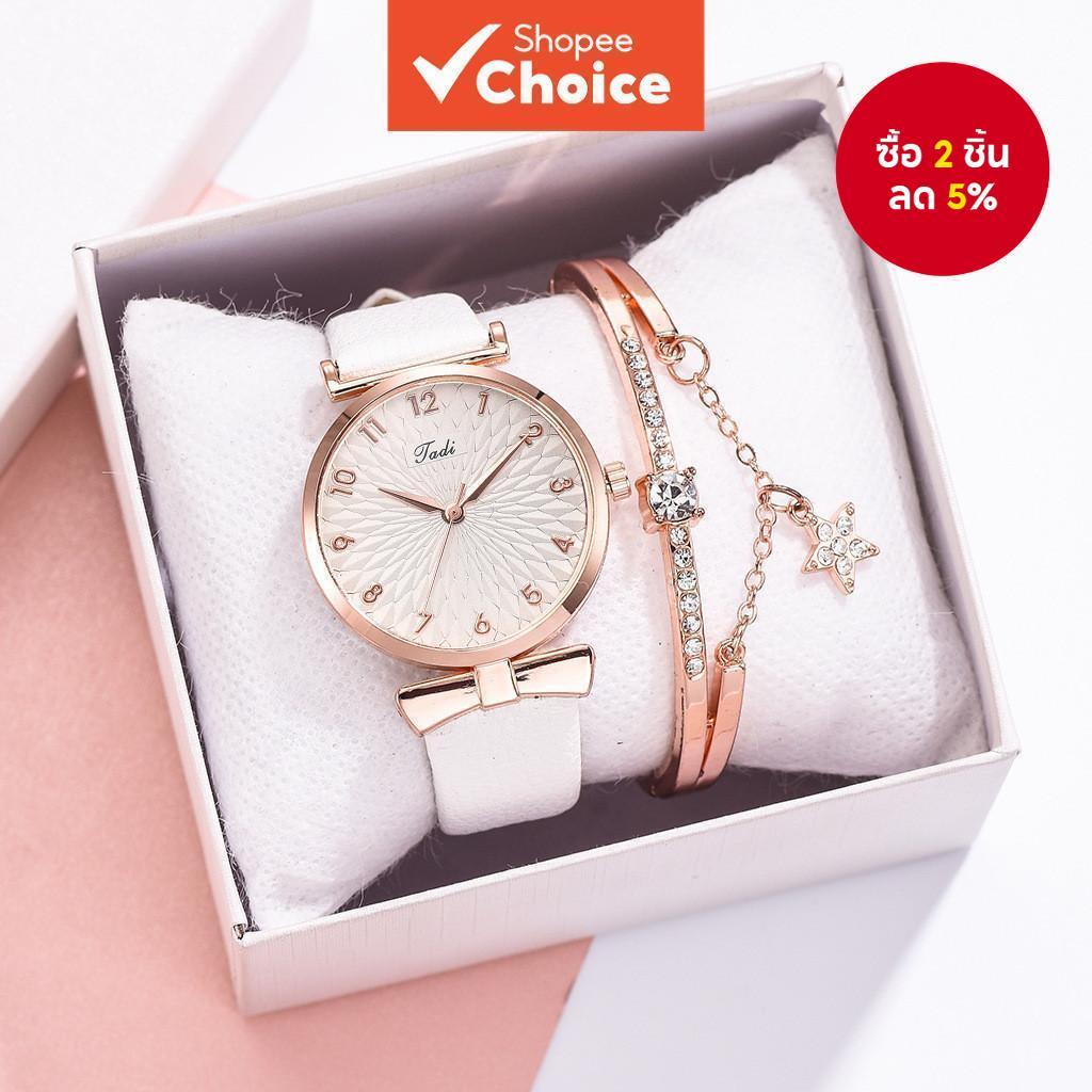 นาฬิกาข้อมือผู้หญิง ชุดใหม่ แฟชั่นหรูหรา สายหนังมินิมอล สําหรับใส่ลําลอง ควอตซ์