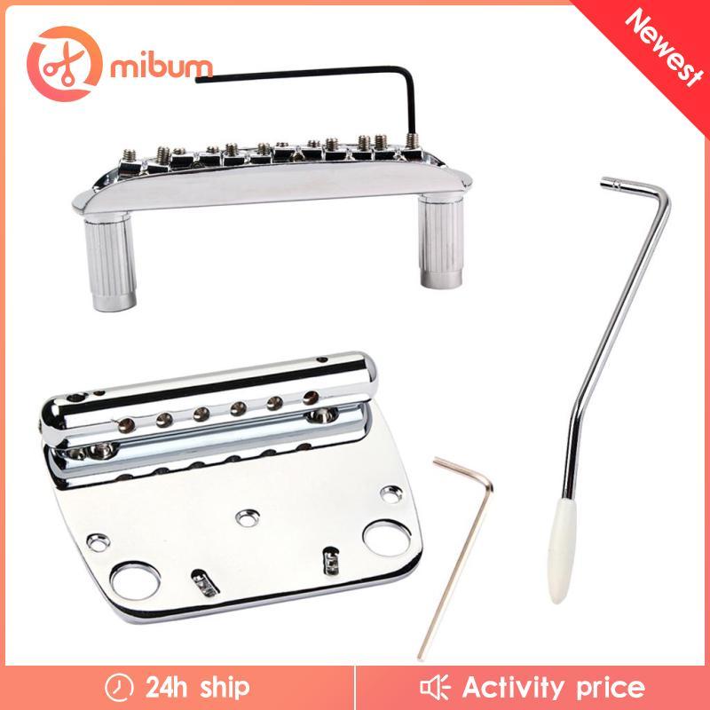 [Mibum] 1 ชุด 6-String Guitar Bridge Tailpiece Whammy Bar ประแจสําหรับ Jazzmaster/ Mustang กีตาร์ทดแ