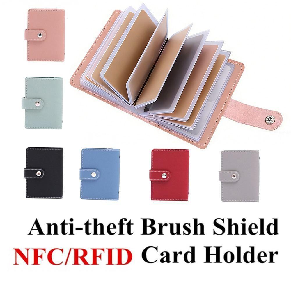 Rowans 26 ช่องใส่การ์ดกระเป๋าสตางค์กระเป๋ากระเป๋าสีลูกกวาด RFID Blocking - รูปที่ 4