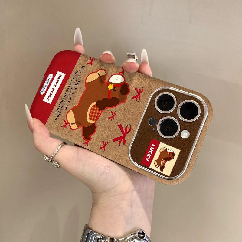 ปีใหม่เคสโทรศัพท์บรรยากาศโบว์โพนี่เหมาะสําหรับ ไอโฟน 16 17 13 15 11 12 14 17มือโปร 14มือโปร 15โปรแม็