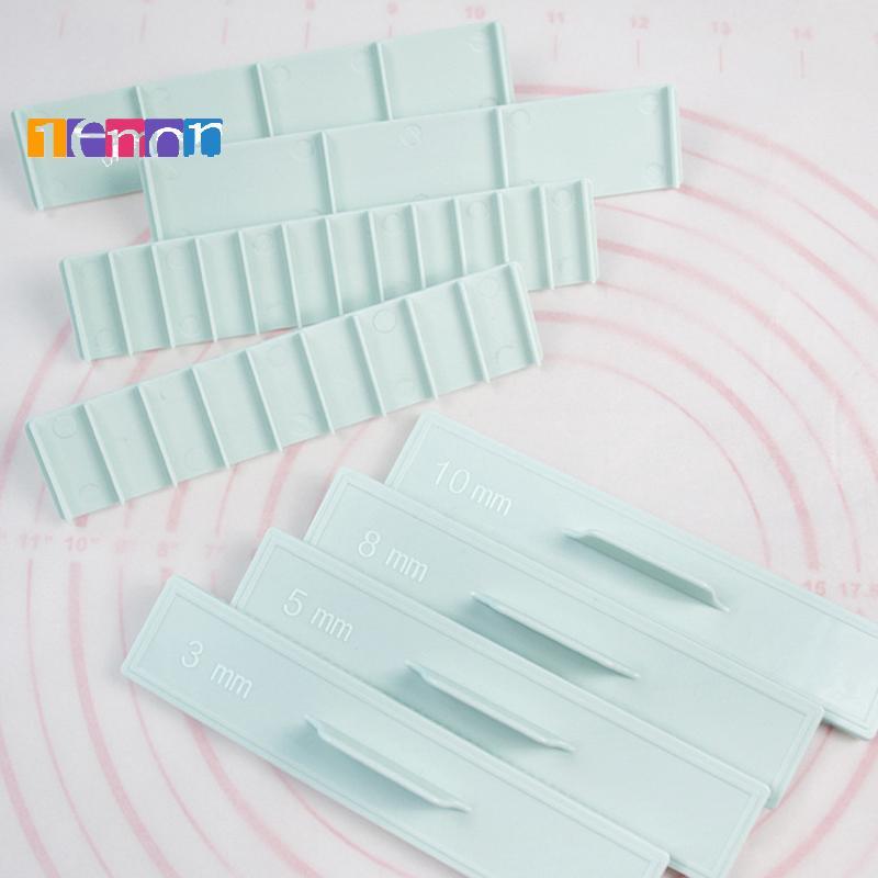 [Lemon] 8 ชิ้นแม่พิมพ์เค้กบิสกิตคุกกี้ Thiness เครื่องมือวัดไม้บรรทัดวัดเนยเครื่องมืออบเครื่องมือขนม