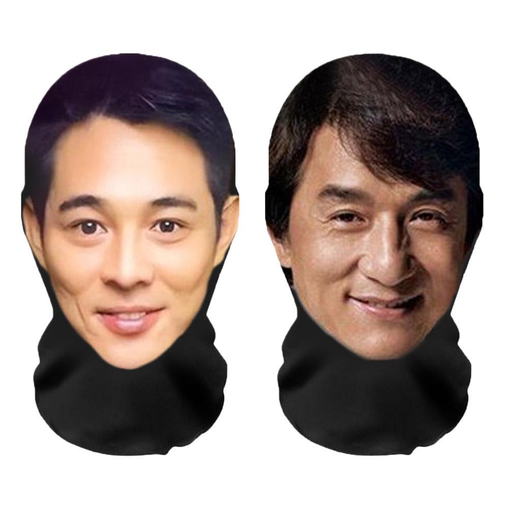 3D Kongfu Star Cheng ยาว Li Lianjie รูปแบบหน้ากากแบบเต็มหน้าคอสเพลย์บทบาทตลก Headwear W7W6