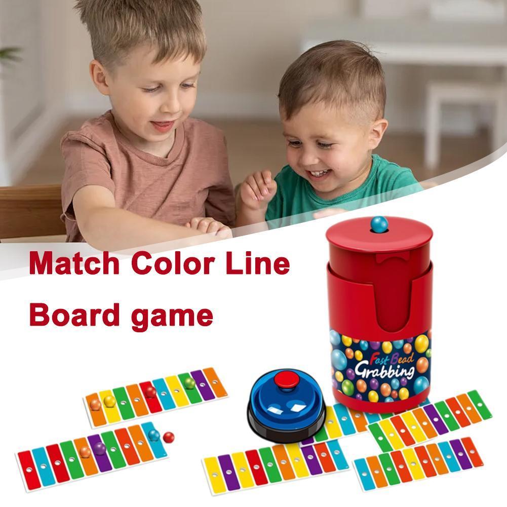 Match Color Line Bingo Board Games สนุก Fast Bead Grabbing Game Two-Player T8A5
