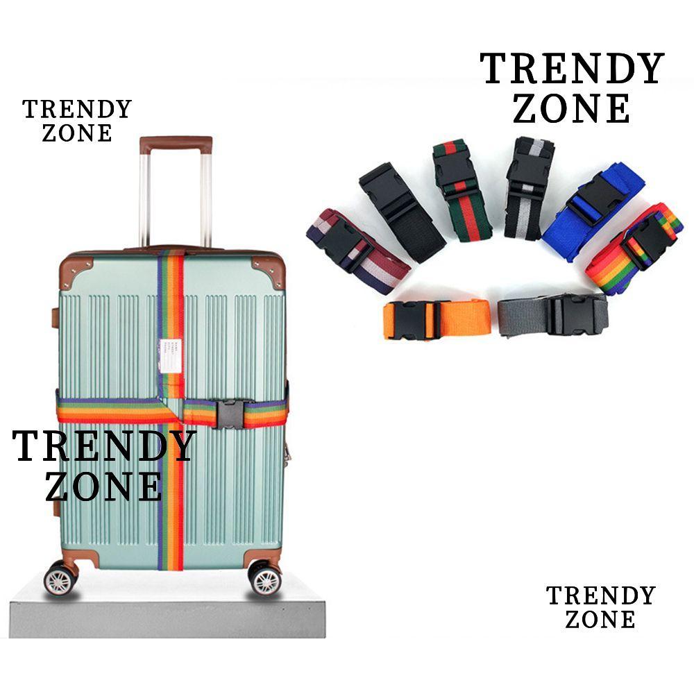 Trendyzone Baggage Belts Suitcase Belts Adjustable Name Sticker Travel Suitcase Accessories