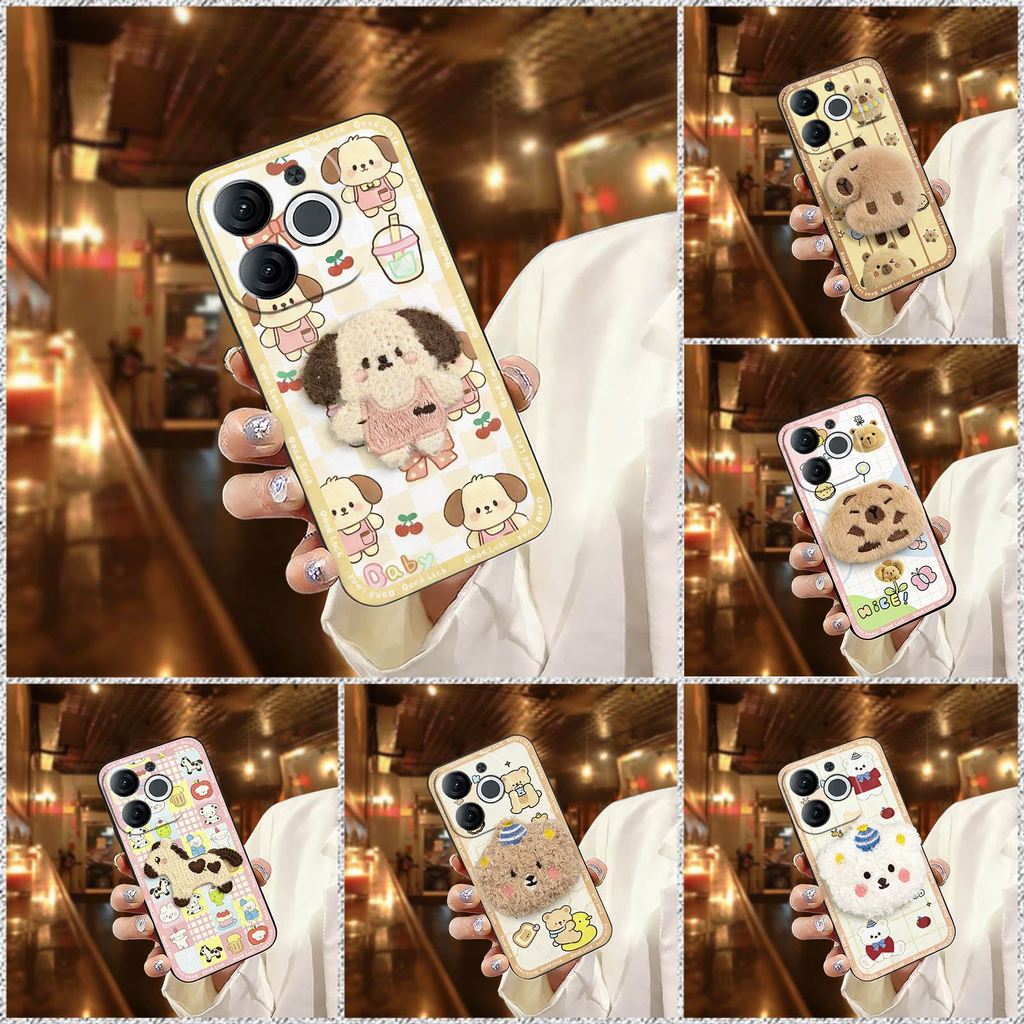 ฝาหลังเคสโทรศัพท์น่ารักสําหรับ itel A80/A671LC ซิลิโคนกันกระแทก Anti-knock ออกแบบแฟชั่นผ้า Patch การ