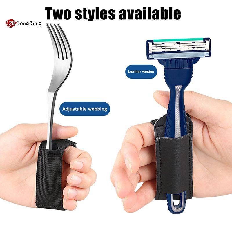 ABongBang Aid Utensil Cuff Holder Strap Elastic Eating Assistance Cuff Spools Forks Fixing Band สําห